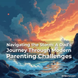 Artistic representation for Navigating the Storm: A Dad’s Journey Through Modern Parenting Challenges