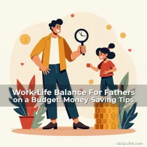 Artistic representation for Work-Life Balance For Fathers on a Budget: Money-Saving Tips