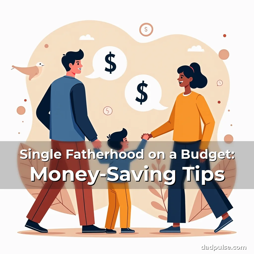 Artistic representation for Single Fatherhood on a Budget: Money-Saving Tips