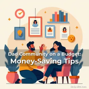 Artistic representation for Dad Community on a Budget: Money-Saving Tips