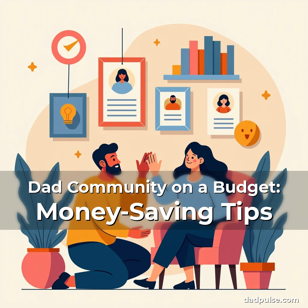 Artistic representation for Dad Community on a Budget: Money-Saving Tips