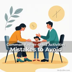 Artistic representation for Common Father-Child Activities Mistakes to Avoid