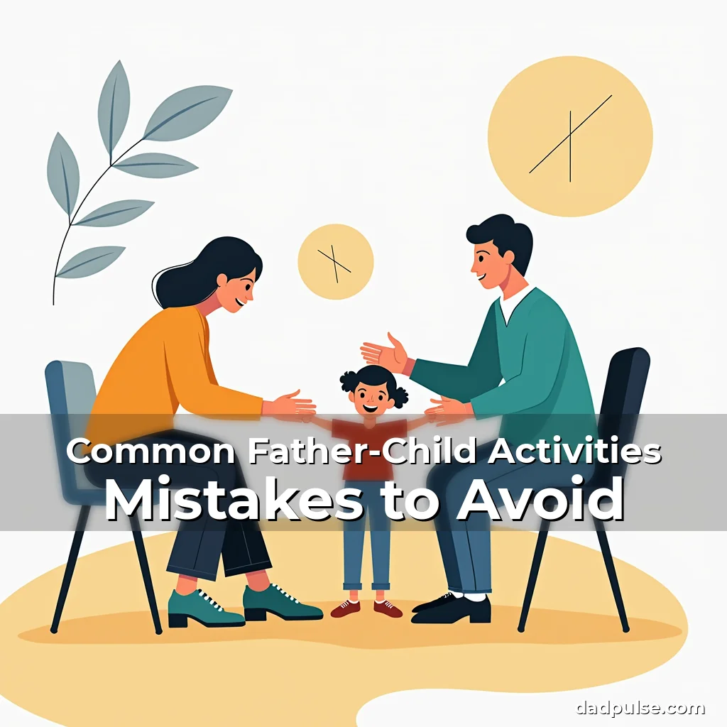Artistic representation for Common Father-Child Activities Mistakes to Avoid