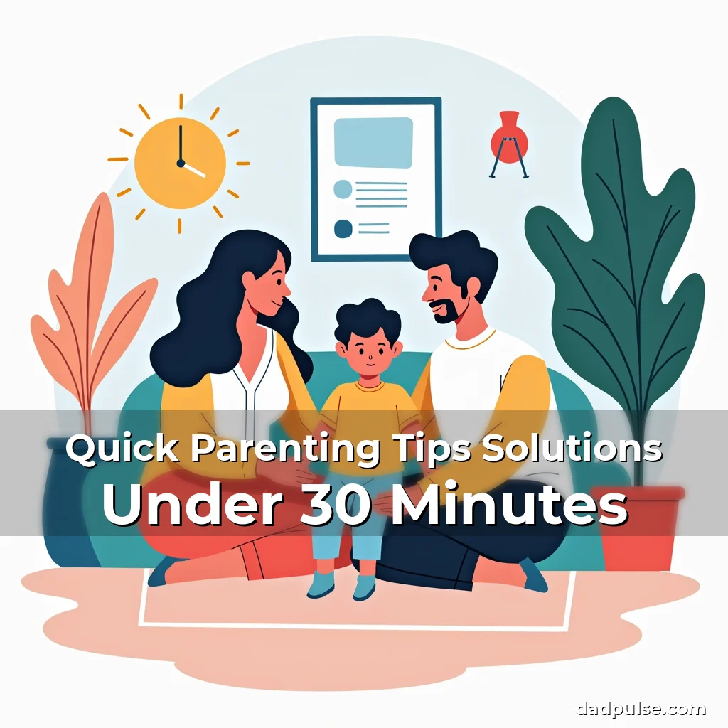 Artistic representation for Quick Parenting Tips Solutions Under 30 Minutes