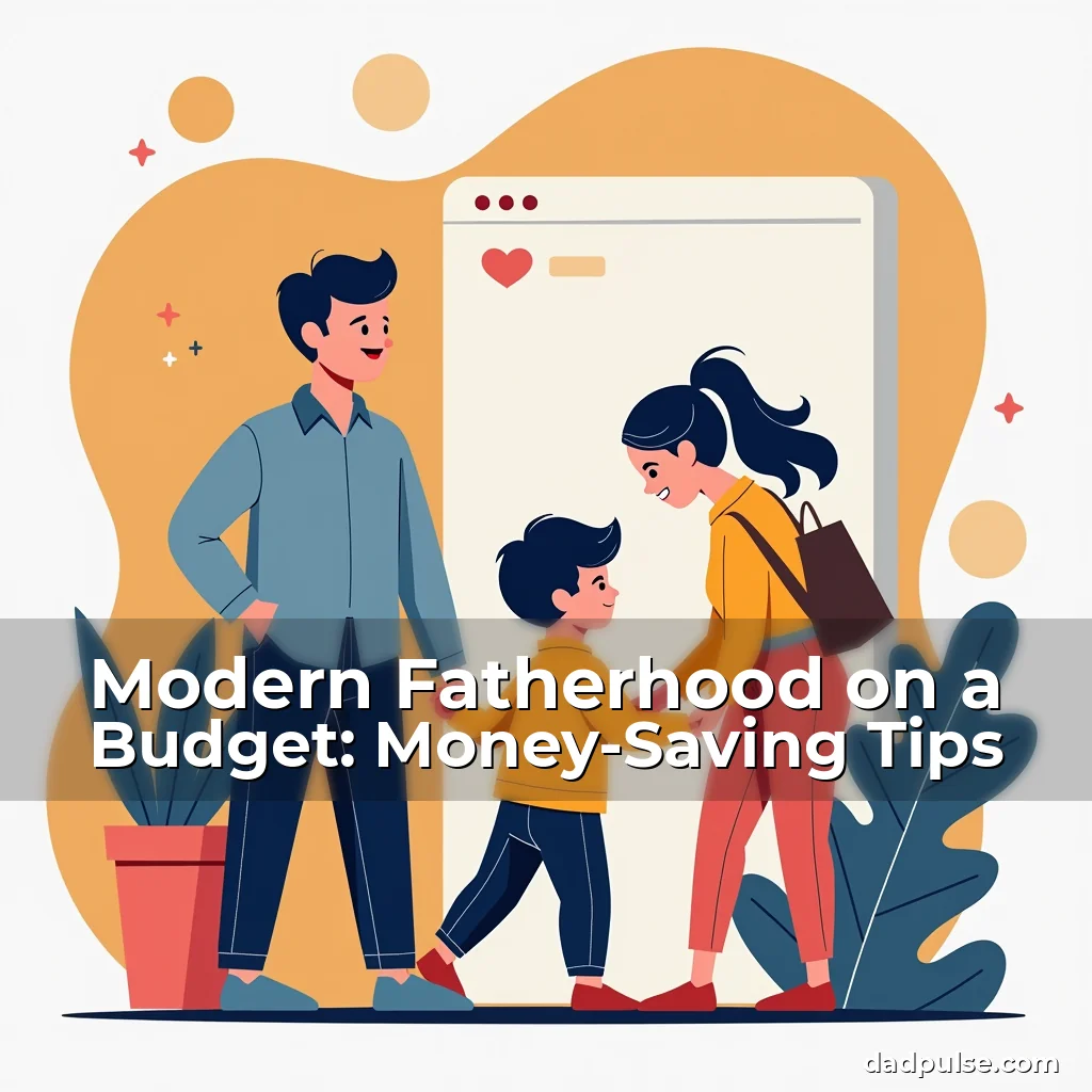 Artistic representation for Modern Fatherhood on a Budget: Money-Saving Tips